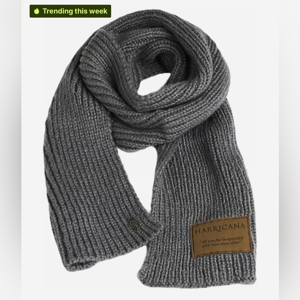 HARRICANA - NWT - Gray Knit Scarf